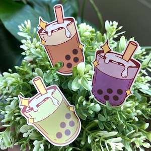 Bubble Tea Stickers - Delicious Boba Die Cut Sticker for Laptop