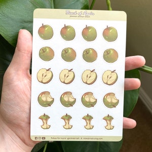 Bunch of Apples - Cute Decorative Planner Stickers - Fruity Sticker Sheet