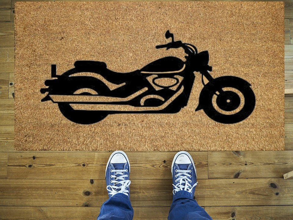 Harley-Davidson® Bar & Shield Riders Welcome Entry Mat, Rubber & Coco  Material - Wisconsin Harley-Davidson