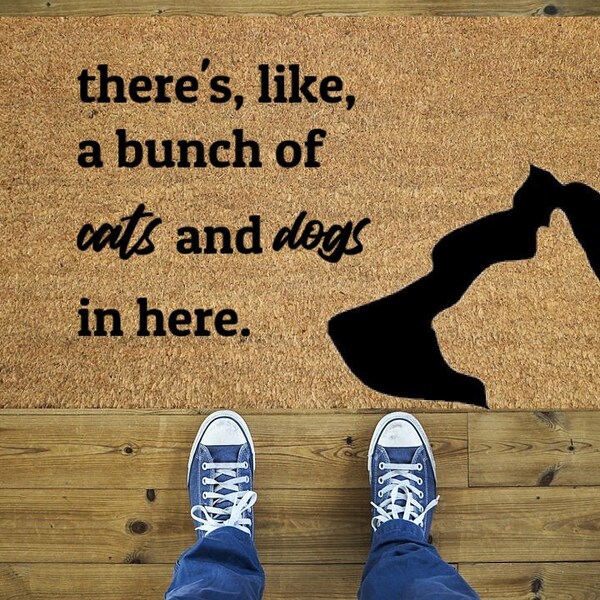 Dog and Cat Door Mat Etsy