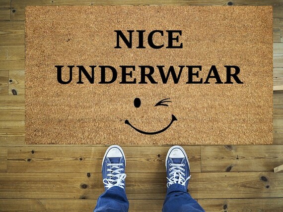 Nice Underwear Doormat Funny Doormat Coco Doormat Coir Etsy