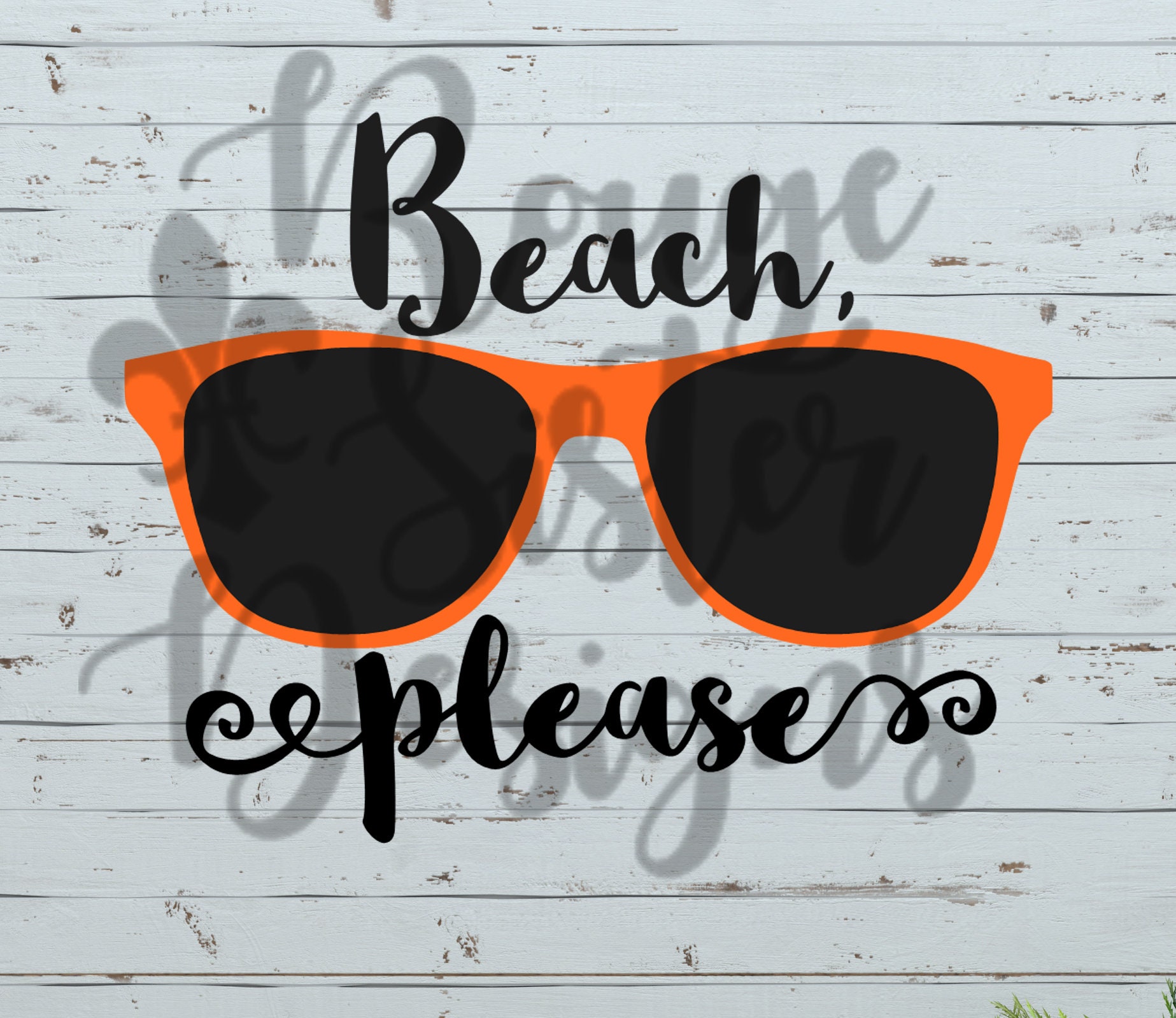 Download Beach Please Sunglasses SVG/PNG/JPEG Design for Silhouette ...