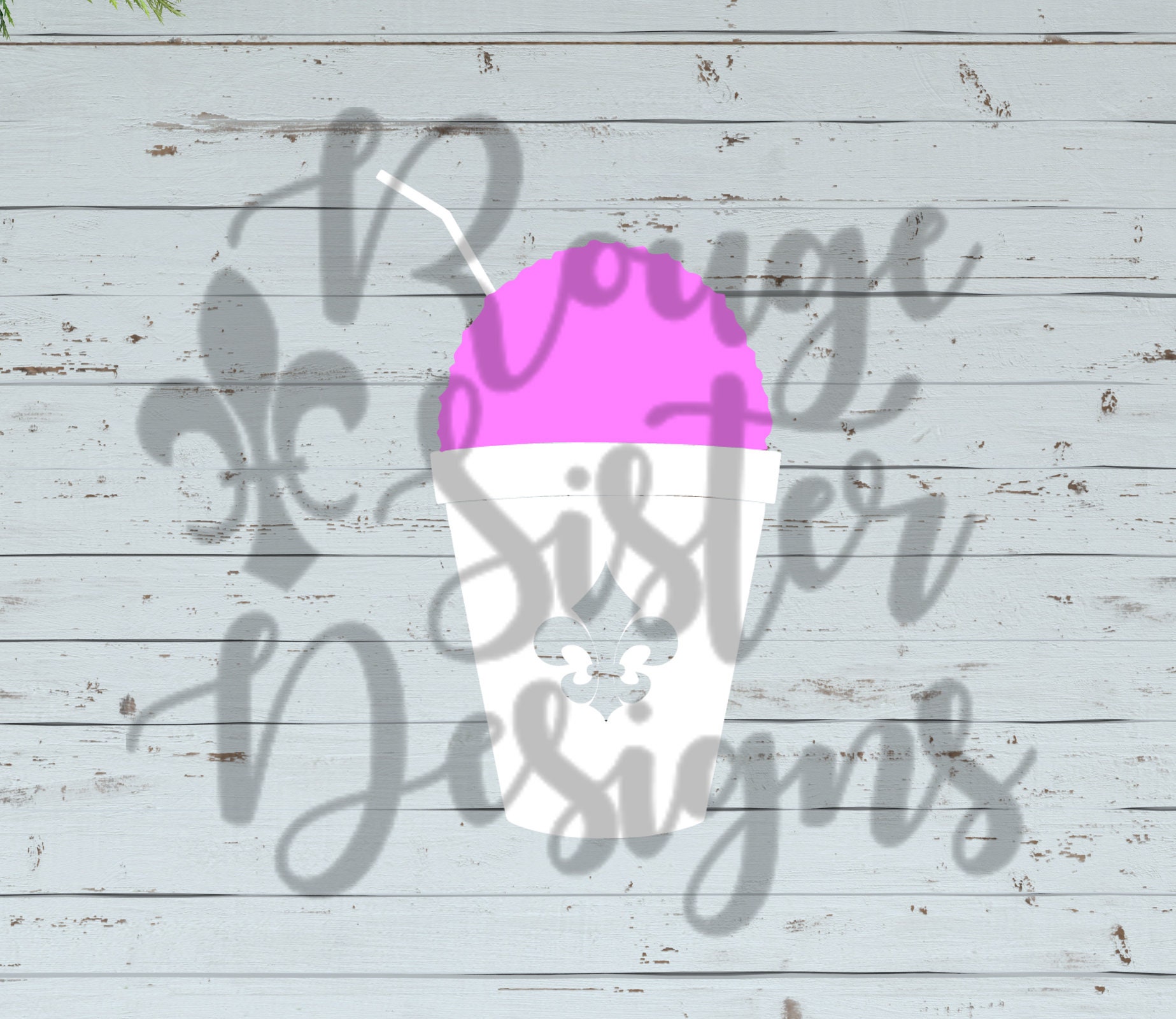 Download New Orleans Snowball With Optional Fleur De Lis Cup Design Svg Etsy