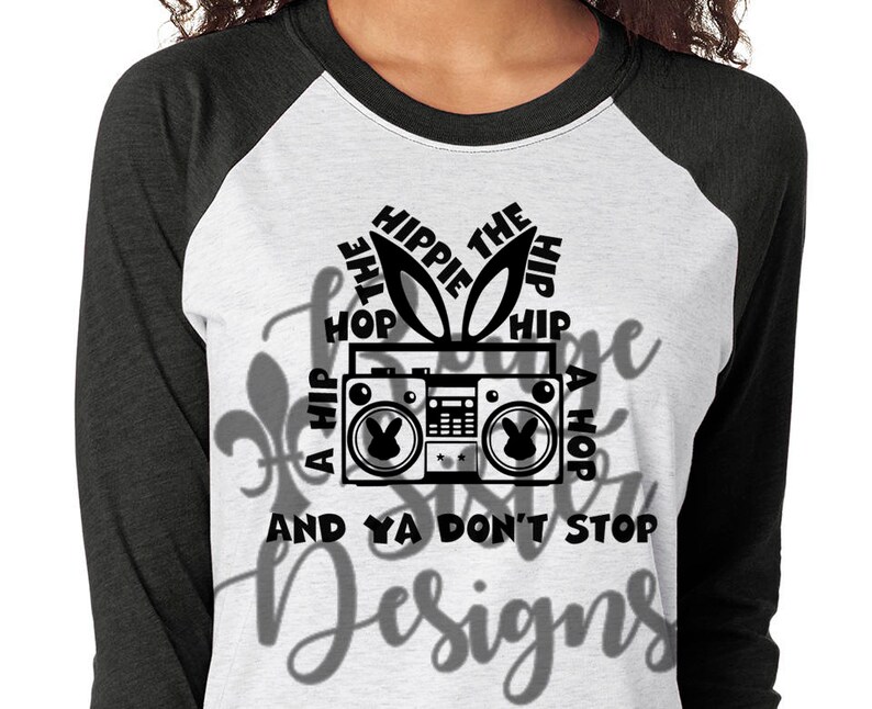 Download Hip Hop Rapper's Delight Boom Box Easter Bunny SVG PNG | Etsy
