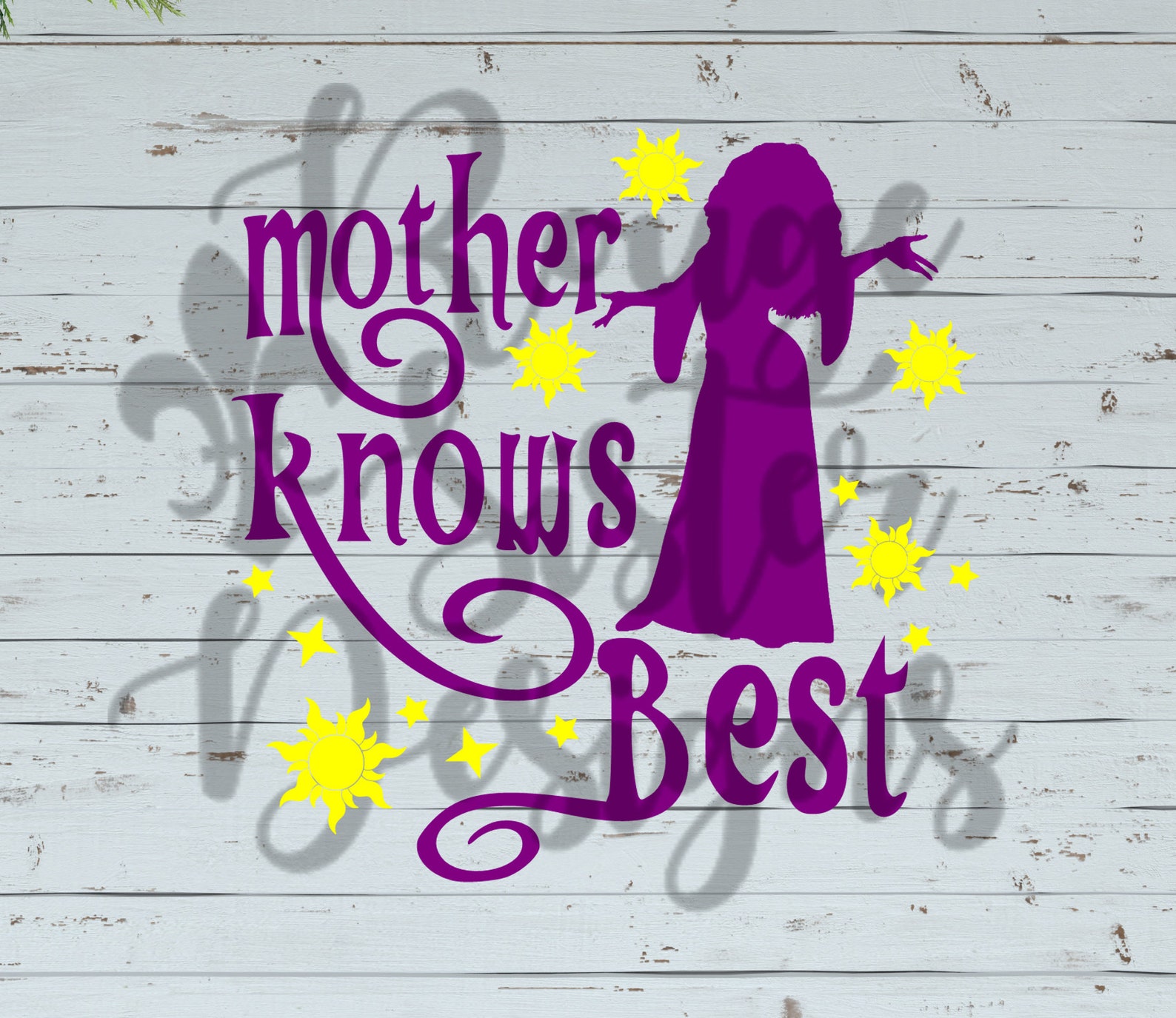 Mother Knows Best Tangled SVG PNG JPEG Digital Files for Silhouette Etsy
