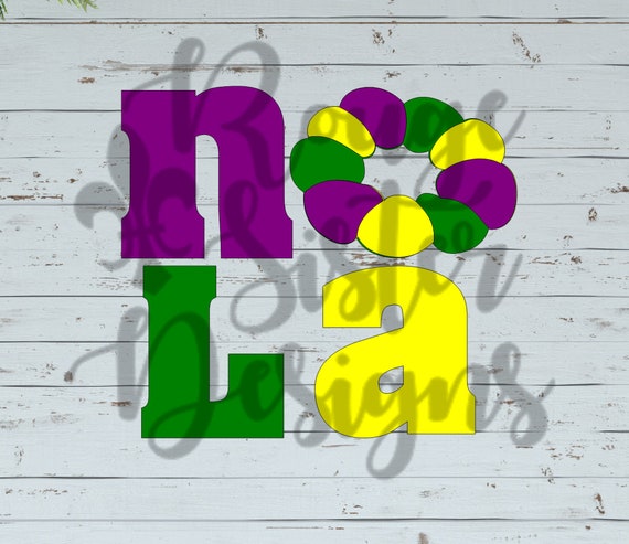 Download Nola King Cake Mardi Gras Svg Png Jpeg File For Silhouette Etsy