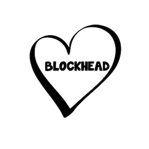 NKOTB New Kids on the Block Blockhead heart permanent vinyl decal