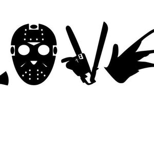 Horror movie &#39;Love&quot; vinyl decal