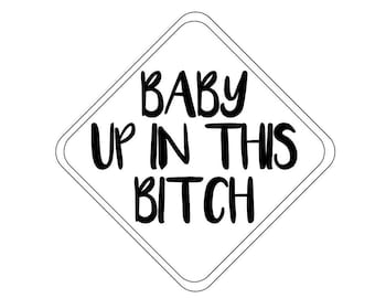 Baby Up In This Bitch vinyl decal