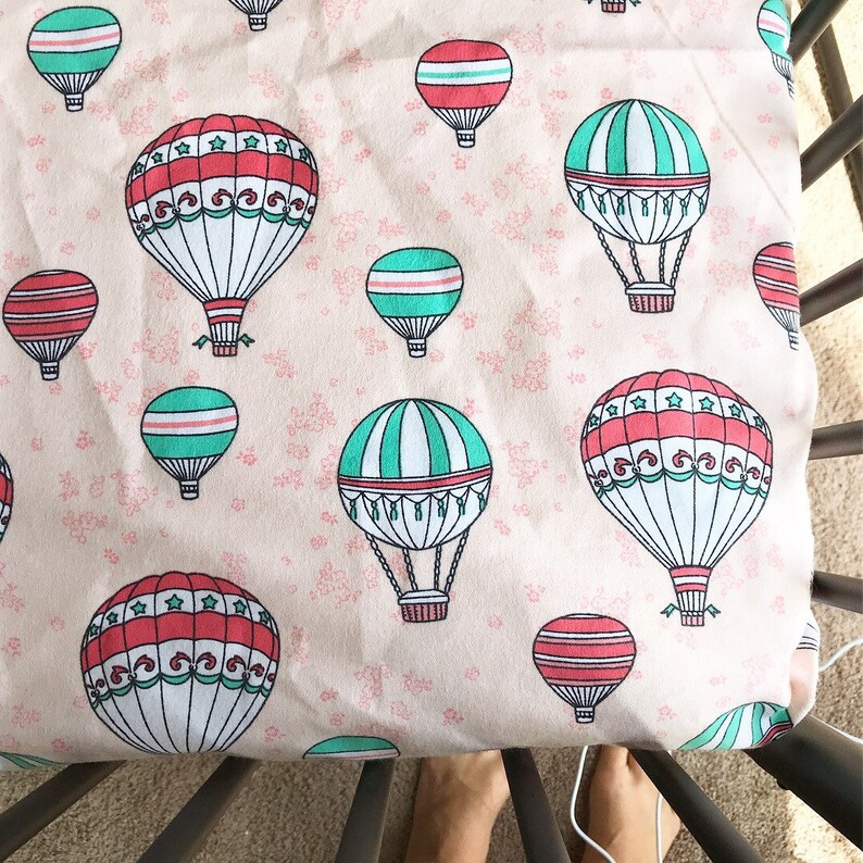 hot air balloon crib sheet