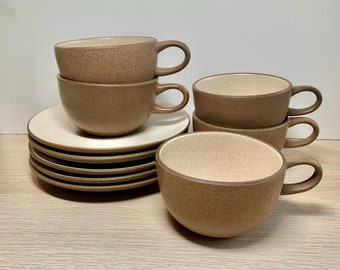 Vintage Edith Heath cups and saucers in Sandalwood