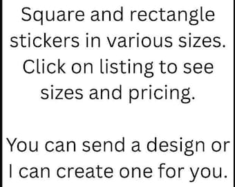 Custom Square Sticker Design, Printed Custom Sticker Square, Custom Sticker for Logos, Custom Sticker Label for Party, Custom Stickers Sheet