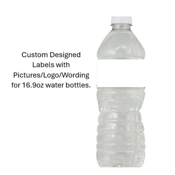 Personalized Custom Water Bottle Labels – 16.9oz Stickers (Printed/Shipped) Prom Send Off, Graduation, Family Reunion, Anniversary, Photo