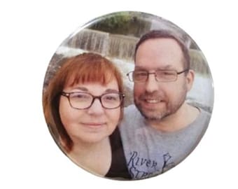 Photo Buttons, Photo Magnets, Custom Made, 2.25" Circle, Made in U.S.A, Custom photo, favor, memorial,