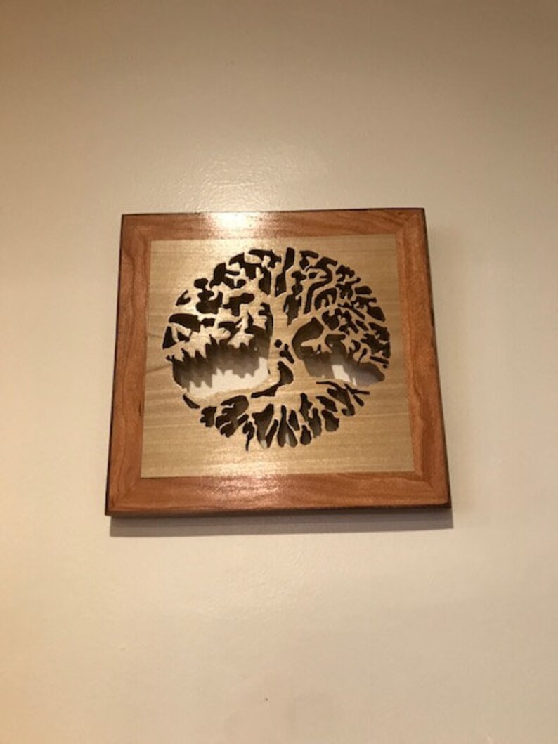 Tree of Life. Wooden Wall Art. Handcrafted. Scroll Saw Art. Wall Decor