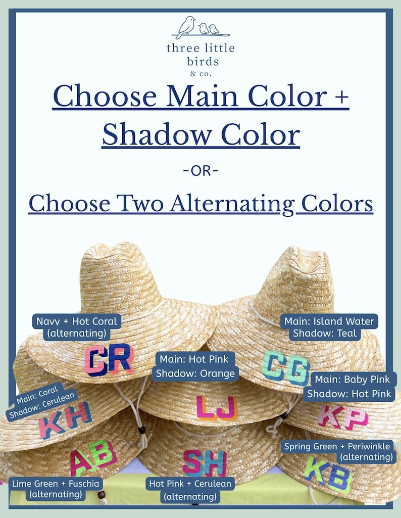 Group Discounts! Free and Quick Shipping - Monogrammed Straw Beach Women’s Sun Hat: Embroidered Lifeguard Style image 2