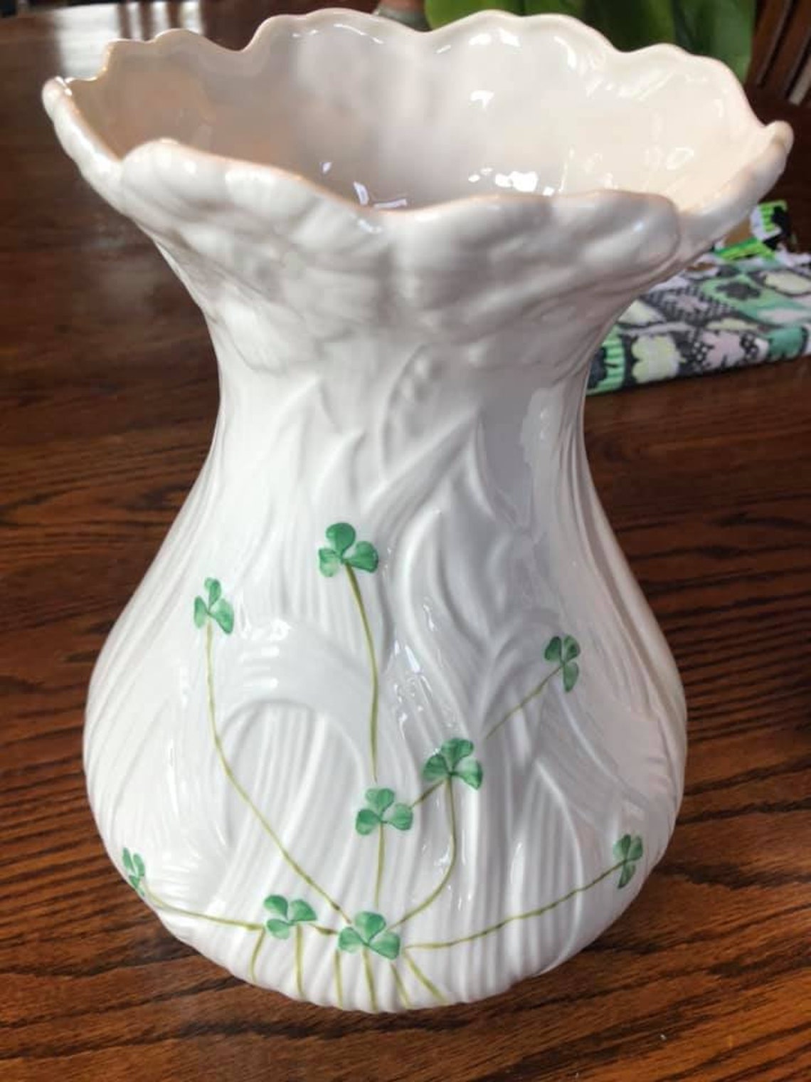 Tulip Vase Belleek Irish China Vintage Etsy