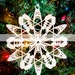 KAYAK Laser Cut Wood Snowflake Ornament