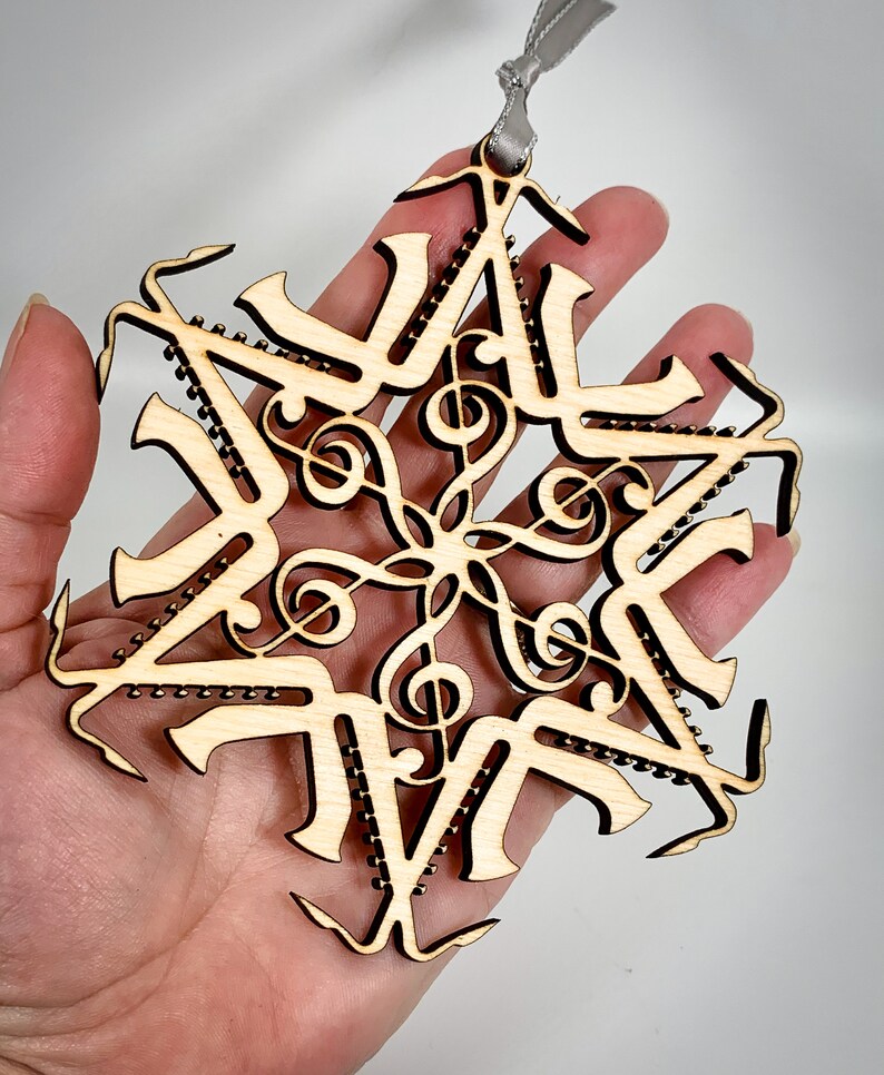 Snowflake Instrument Saxophone Musical Instrument Laser Cut Wood Snowflake Ornament - Etsy