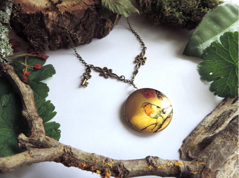 key. Pink-throated bird-slit case necklace bronze interlacing