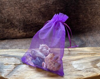 Grid-Workers Offering Bag - Bag of sage, crystals, shells, earth elements to burry or leave as an offering.