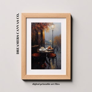 Druckbares Kunstwerk Pariser Café Ölgemälde Wandkunst DIGITAL DOWNLOAD