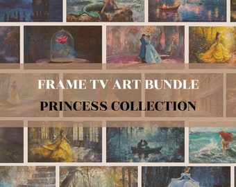 Samsung Frame TV Art Bundle - Prinzessin Kollektion | Hallo-Res Digital-TV-Hintergründe | Skurril, bunt, verträumt