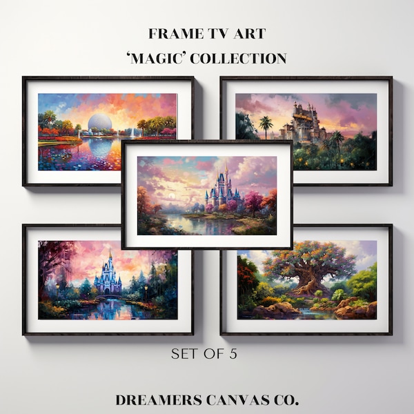 Samsung Frame TV Art - 'Magic' Collection | Set of 5 Digital TV Wallpapers | Whimsical, Colorful TV Art