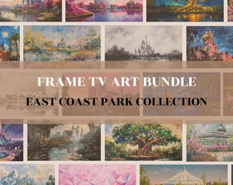Samsung Frame TV Art Bundle - East Coast Park Kollektion | Hallo-Res Digital-TV-Hintergründe | Skurrile, farbenfrohe Kunst