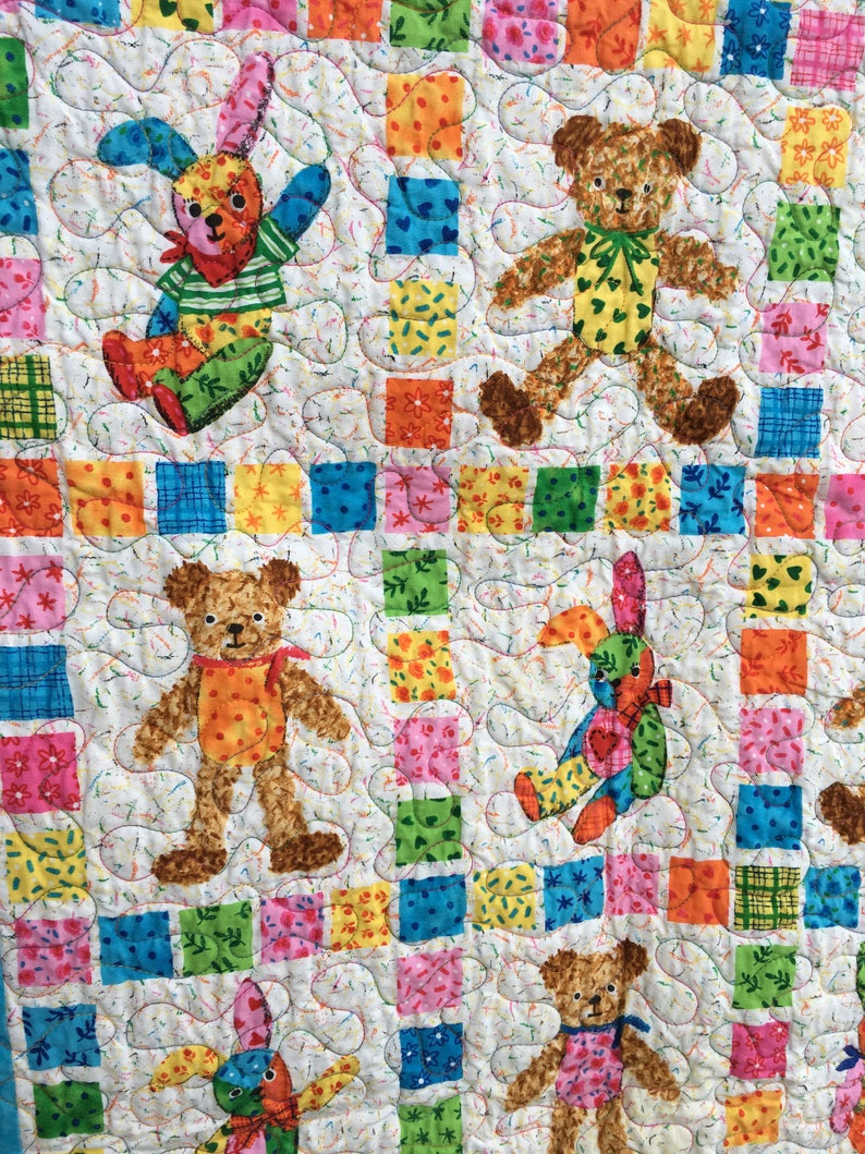 Vintage handmade baby quilt vintage handmade quilt with Etsy