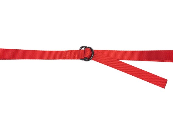Ceinture Ruban Gros Grain Rayée Rouge Et Blanc Avec Boucle D - Sur Mesure, Neuf
