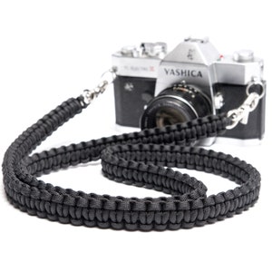 Alça de câmera trançada com fecho de metal - apmots - Alça de ombro paracord, sem espelho, DSLR compacta, transversal de pescoço