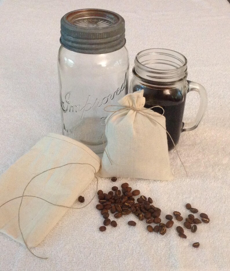 Cold Brew Coffee Filter Reusable Organic Cotton Half or Etsy Canada