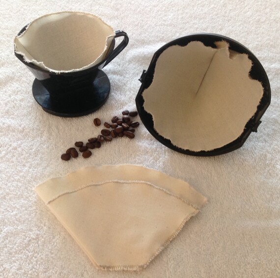 Reusable Coffee Filter Zero Waste Organic Cotton Cone Pour Etsy