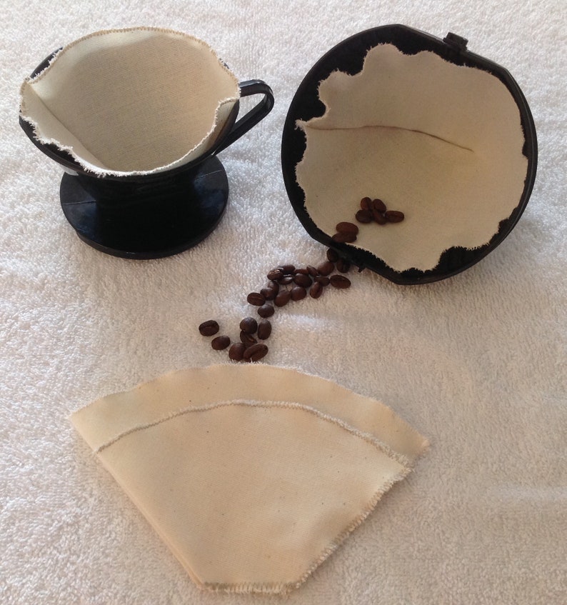 Reusable Coffee Filter Zero Waste Organic Cotton Cone Pour Etsy