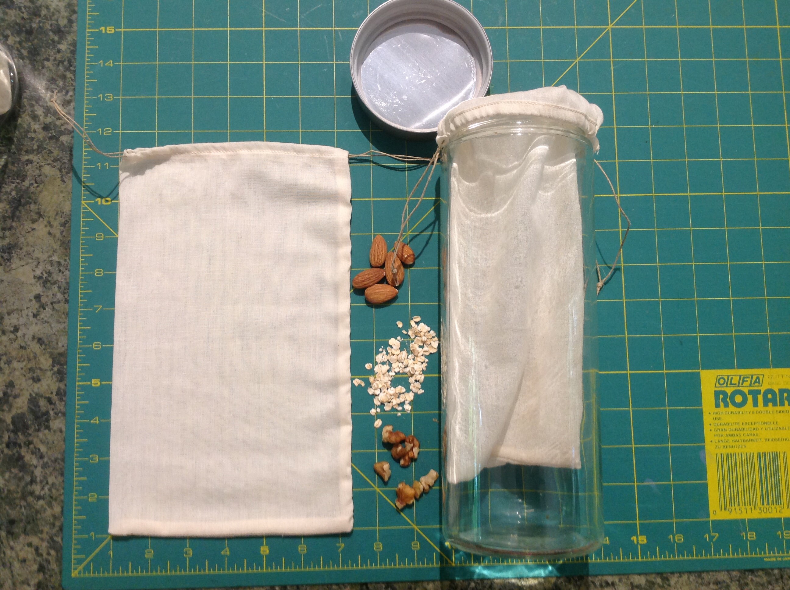 Oat Milk Bag Zero Waste Nut Milk Strainer Organic Cotton Etsy