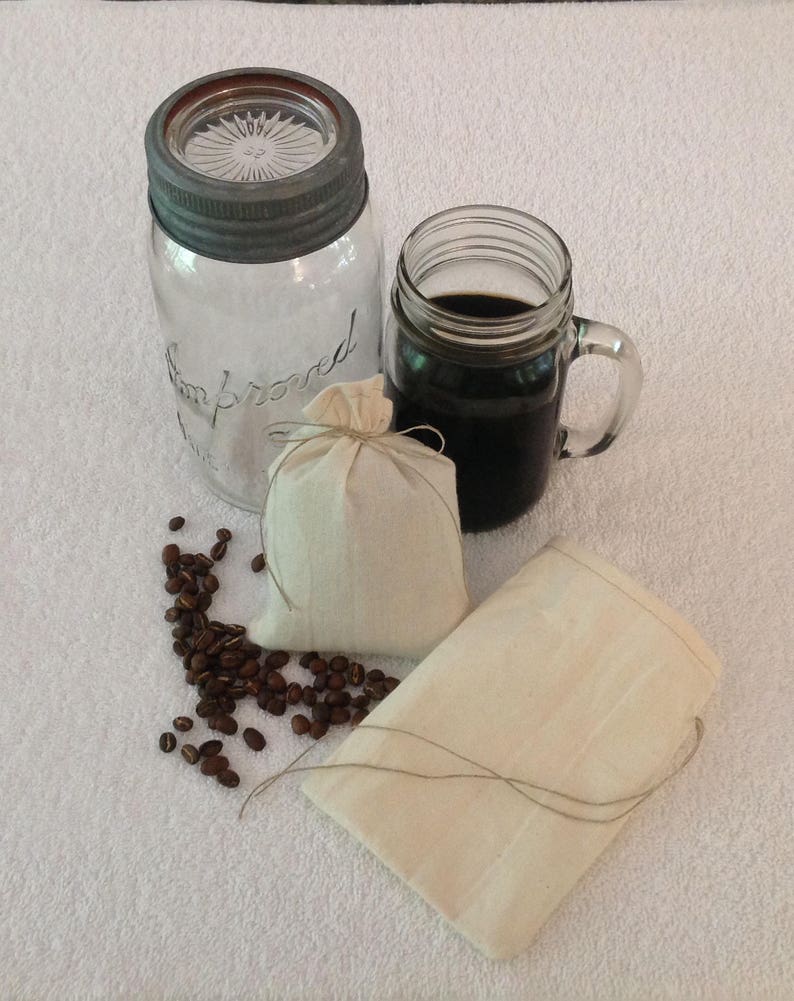 Cold Brew Coffee Filter Reusable Organic Cotton Half or Etsy Canada