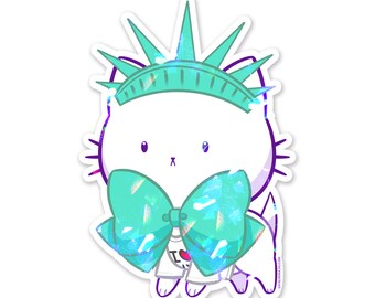 Bubble Kittea New York City Sparkly Sticker