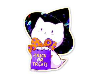Bubble Kittea Halloween Trick-or-Treat Sparkly Sticker