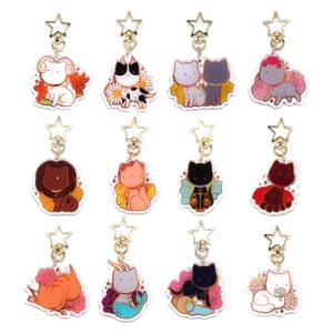 Cosmeek Zodiac Kitties Acrylic Keychain
