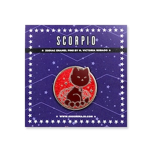 Scorpio Cat Cosmeek Scorpion Kitty Zodiac Hard Enamel Lapel Pin