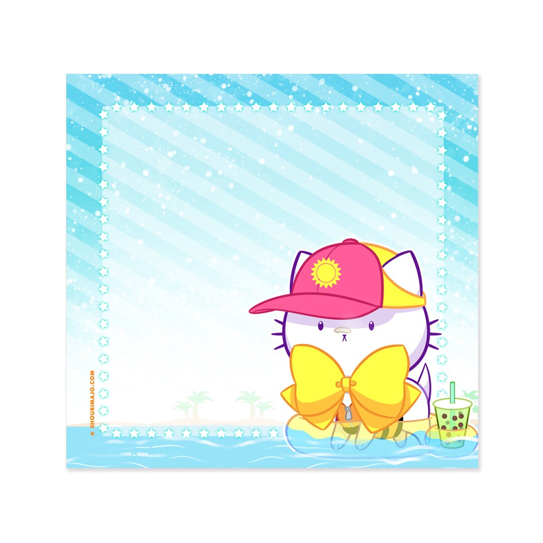 Bubble Kittea Summer Sticky Notes - Etsy
