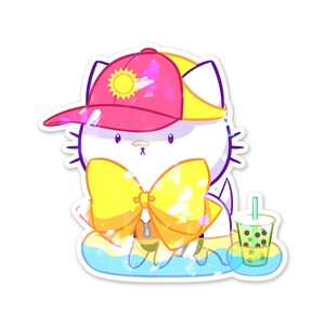 Vinyl Sticker Seasons Bubble Kittea Sparkly Stickers Spring Summer Fall Winter Summer