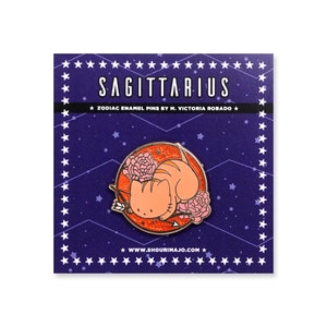 Sagittarius Cat Cosmeek Archer Kitty Zodiac Hard Enamel Lapel Pin