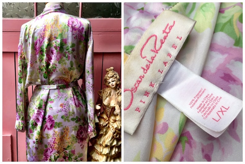 Vintage Two-Piece Oscar de la Renta Nightgown and robe ML