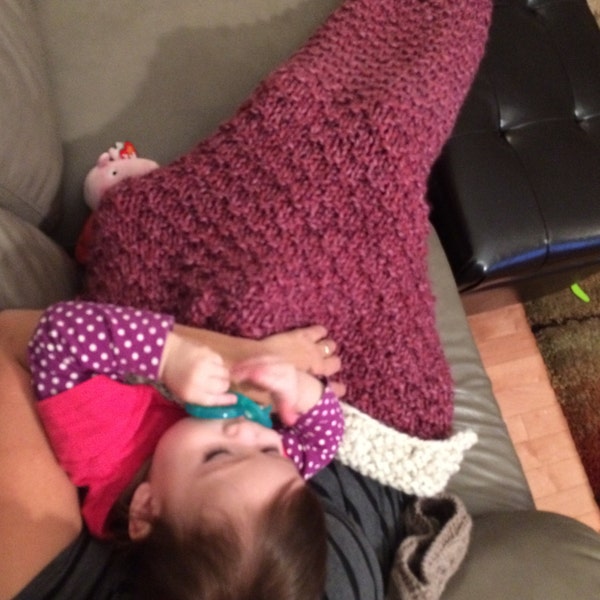 Knitted Mermaid Tail Blanket pattern