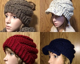 Swirly Bun Hat, Beanie and Cap Pattern