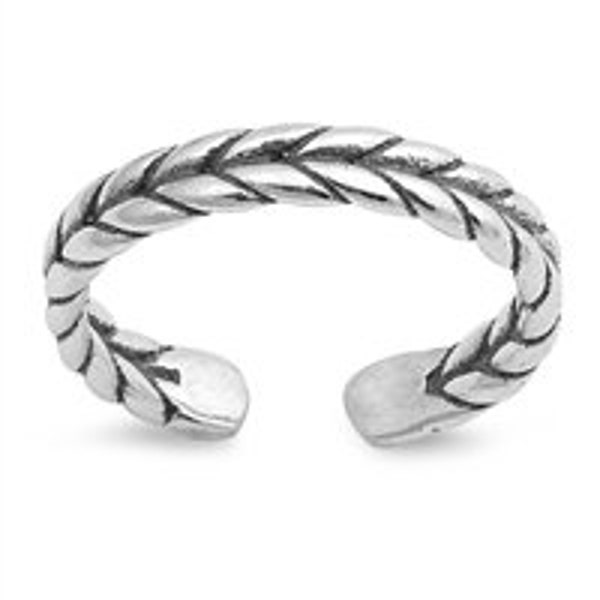 Sterling Silver Braid Toe Ring