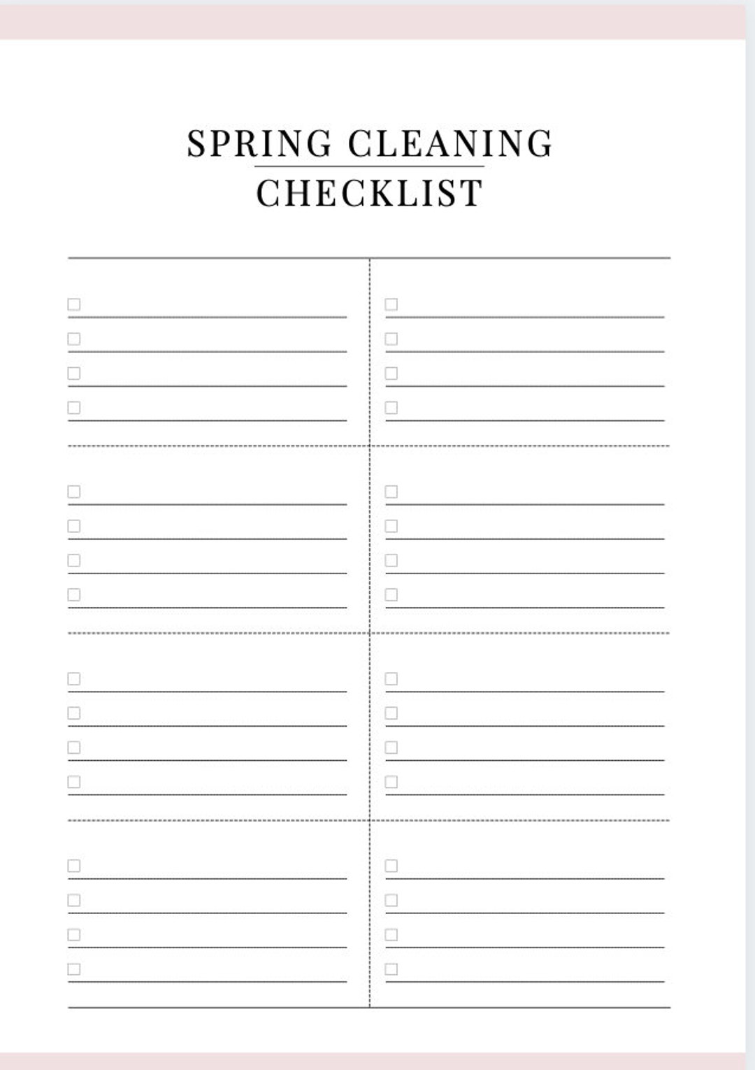 Spring Cleaning Checklist - Etsy