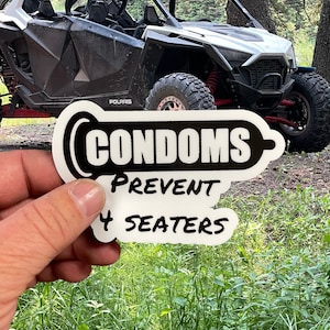 Funny SXS UTV  Water Bottle Laptop Sticker Cooler Sticker Car Sticker Hydroflask Sticker #248